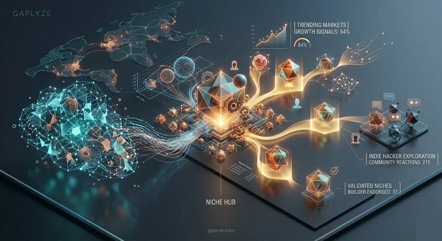 Niche Hub community showing shared niche discoveries and feedback